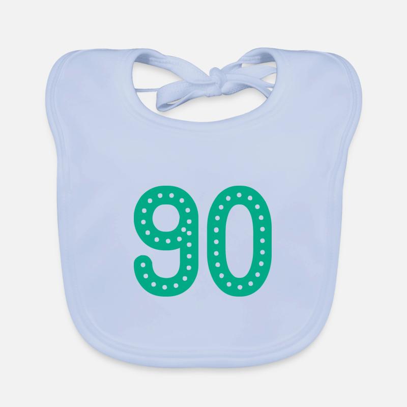 90 ANS. 90e ANNIVERSAIRE. ANNIVERSAIRE 90 ANS. 90 Bavoir bio Bébé