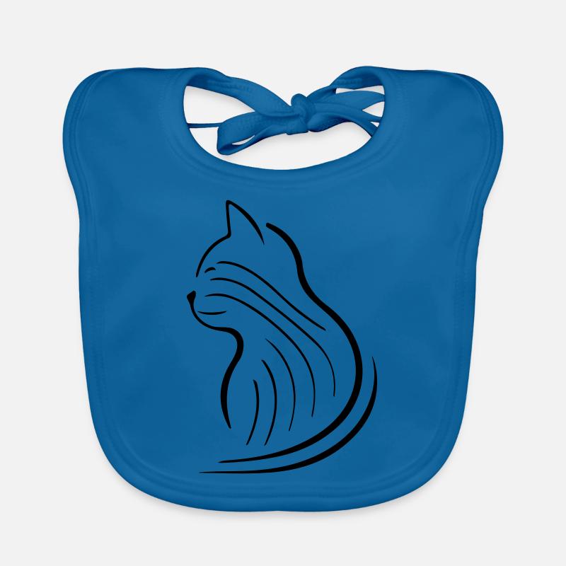Chat SIlhouette Bavoir bio Bébé