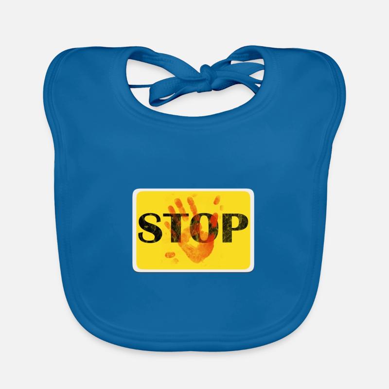 Sign Design - STOP. Organic Baby Bibs