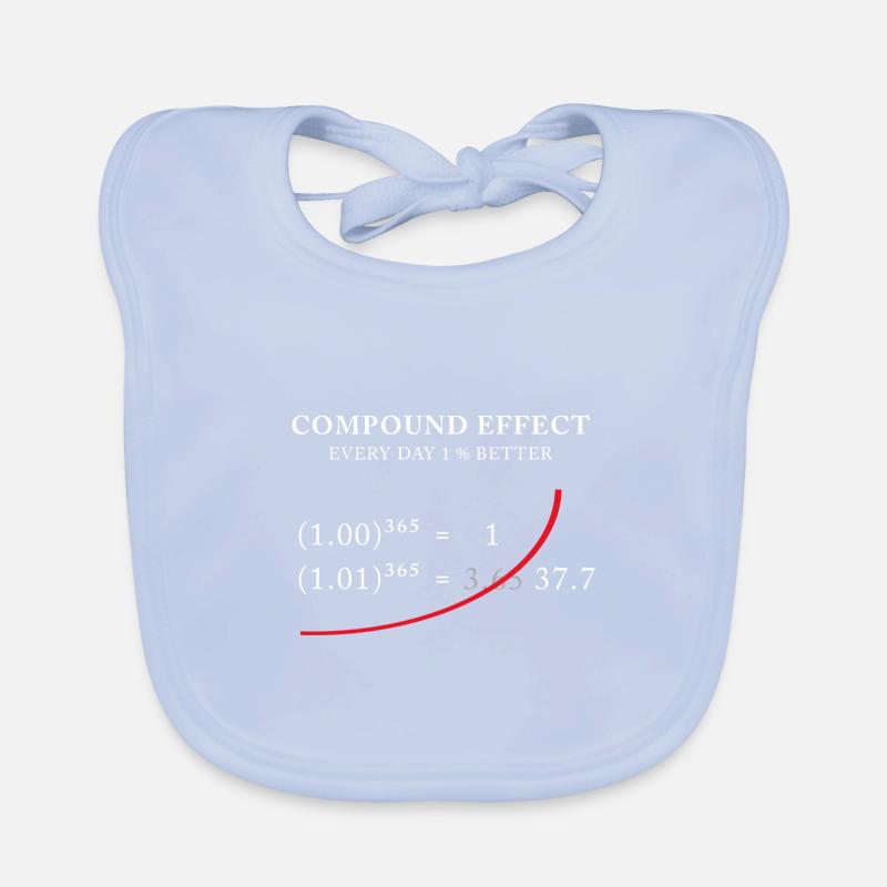 Effet composé - 1 % mieux chaque jour Bavoir bio Bébé