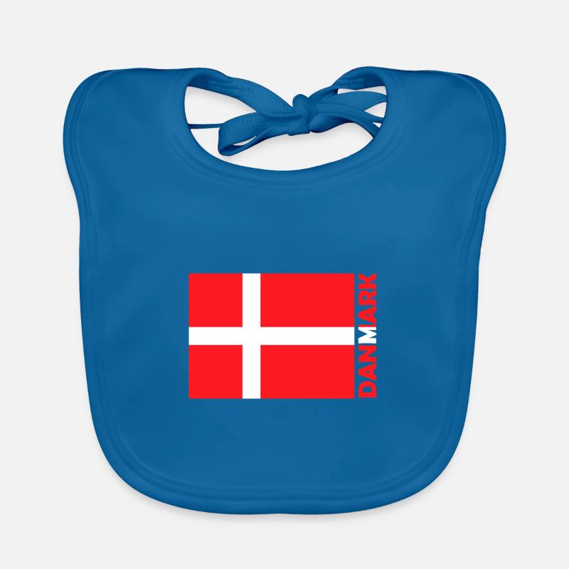 Drapeau Danemark Danemark Danemark Scandinavie Bavoir bio Bébé