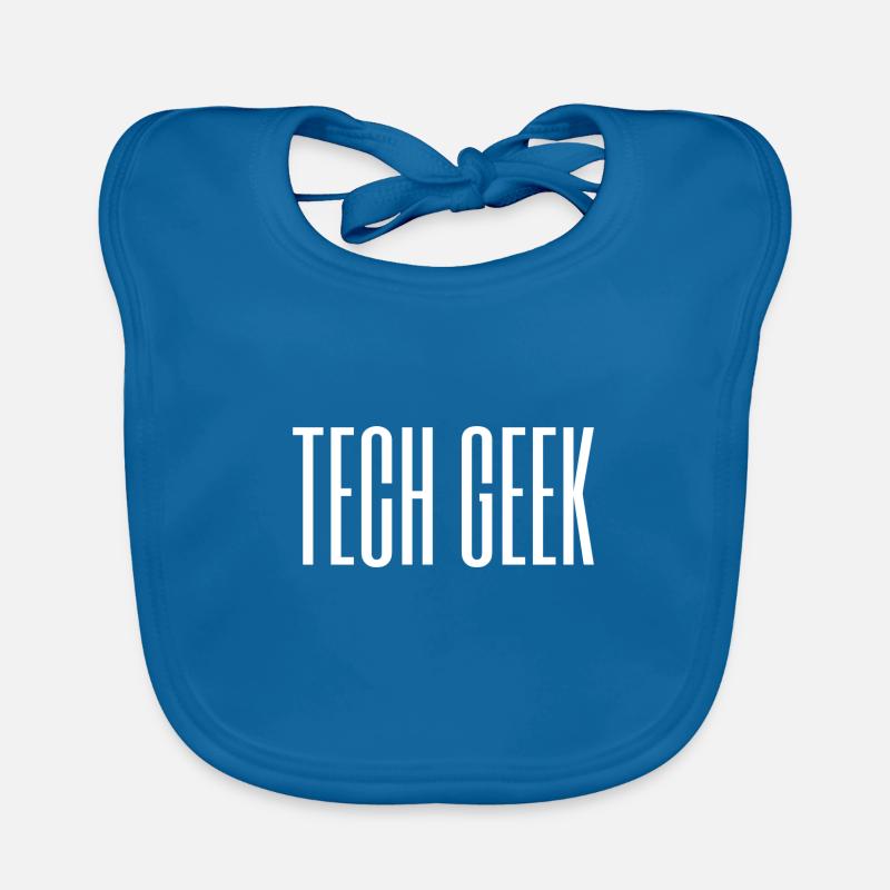 TECH GEEK / NERD - Bavoir bio Bébé - bleu paon