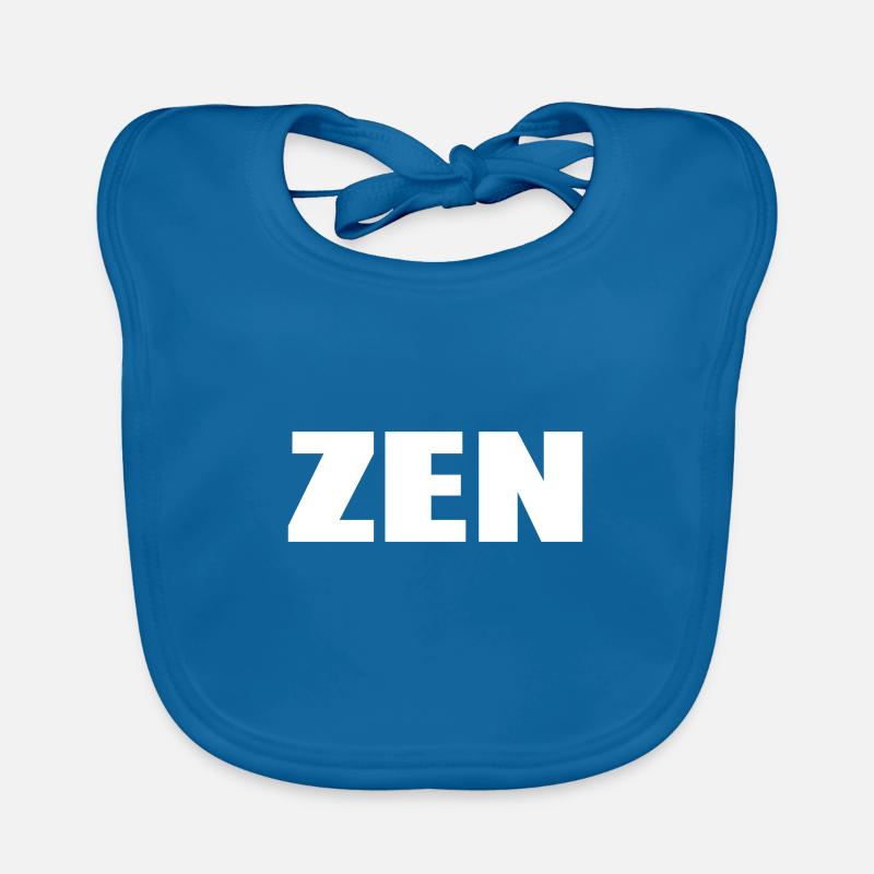 Zen - Bavoir bio Bébé - bleu paon