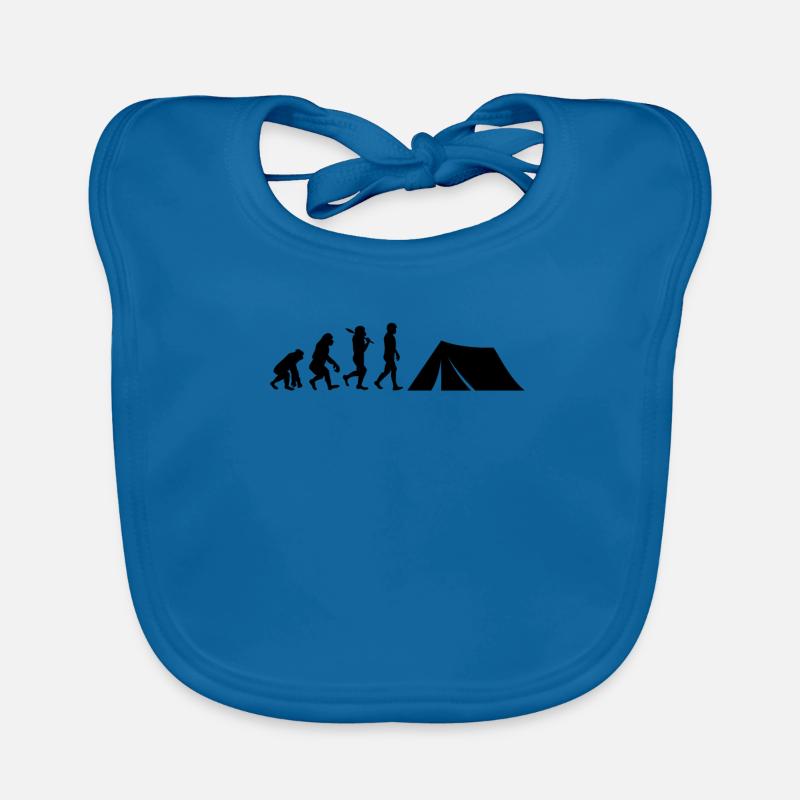 Camping Evolution Camping - Bavoir bio Bébé - bleu paon