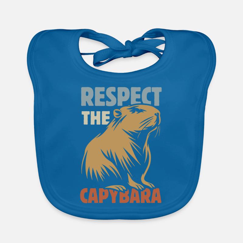 Vintage Respect The Capybara - Spruch Baby Bio-Lätzchen