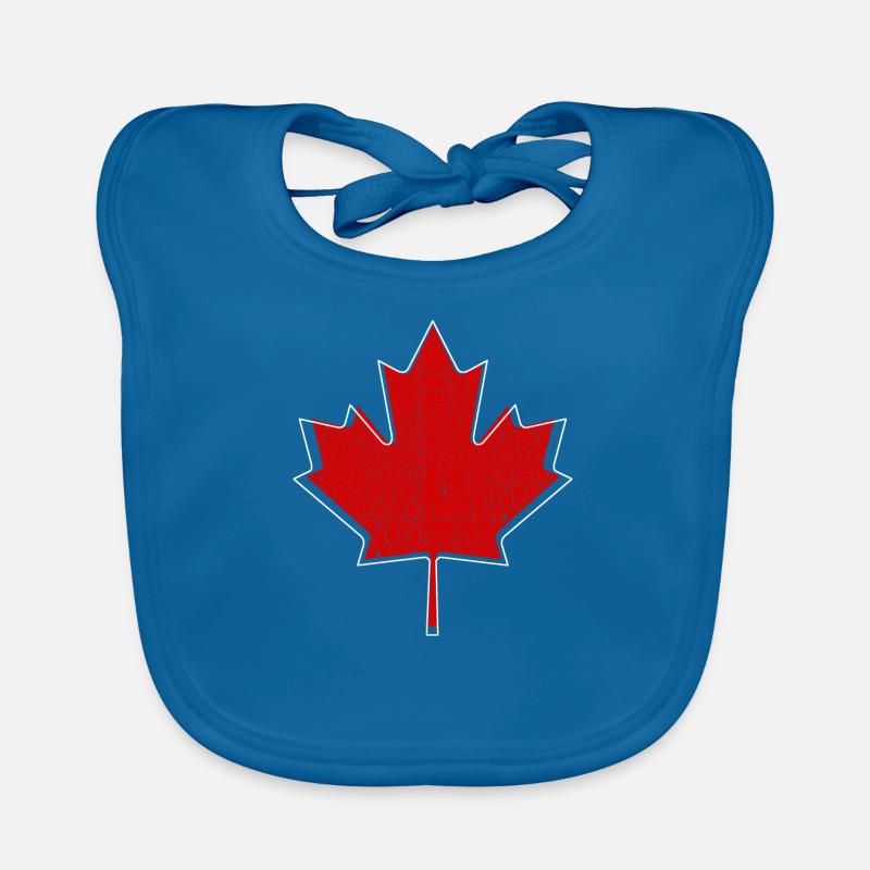 Canada maple leaf vintage logo modern Organic Baby Bibs