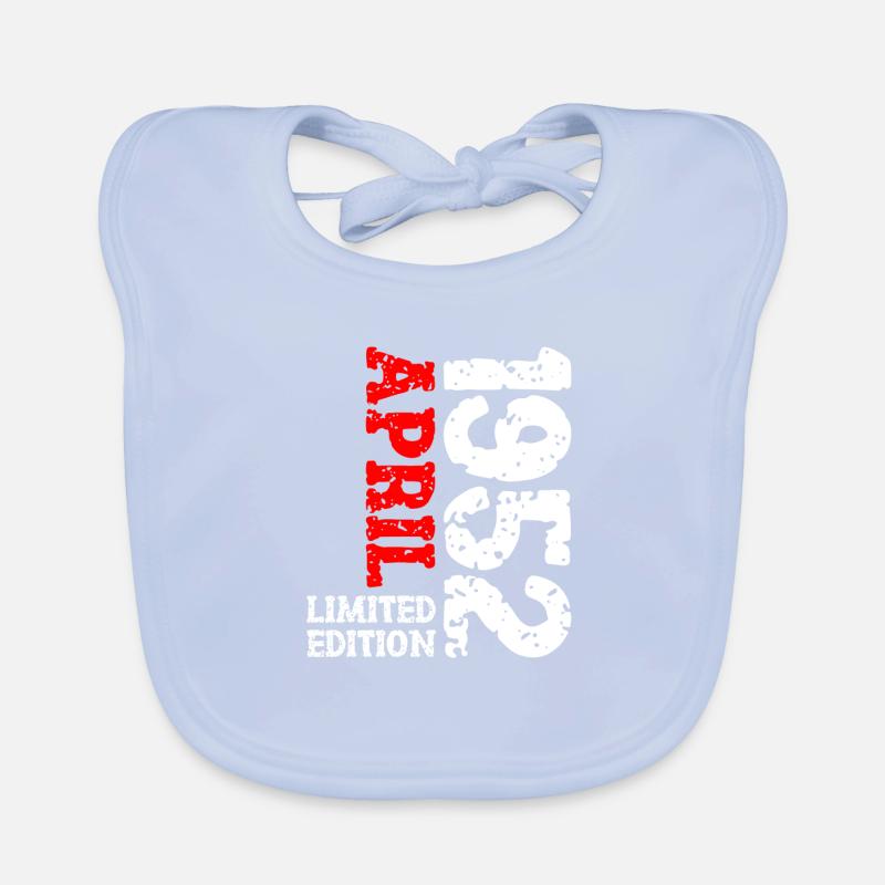 1952 April Limited Edition Geburtstag Geschenk Baby Bio-Lätzchen