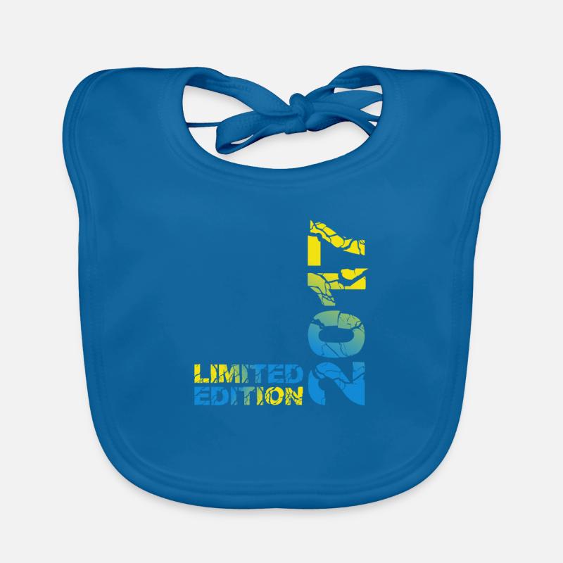 2017 Limited Edition Geburtstag Geschenk Deko - Baby Bio-Lätzchen - Pfauenblau