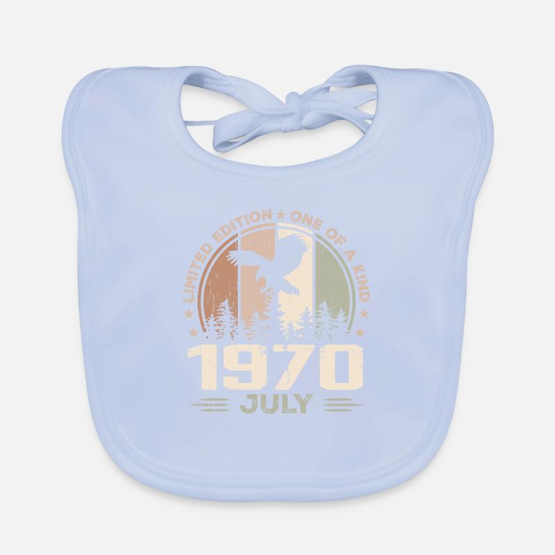 Incomparable since July 1970, 54th Anniversary Organic Baby Bibs