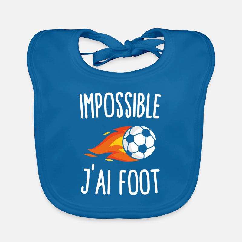Impossible j'ai foot Bavoir bio Bébé