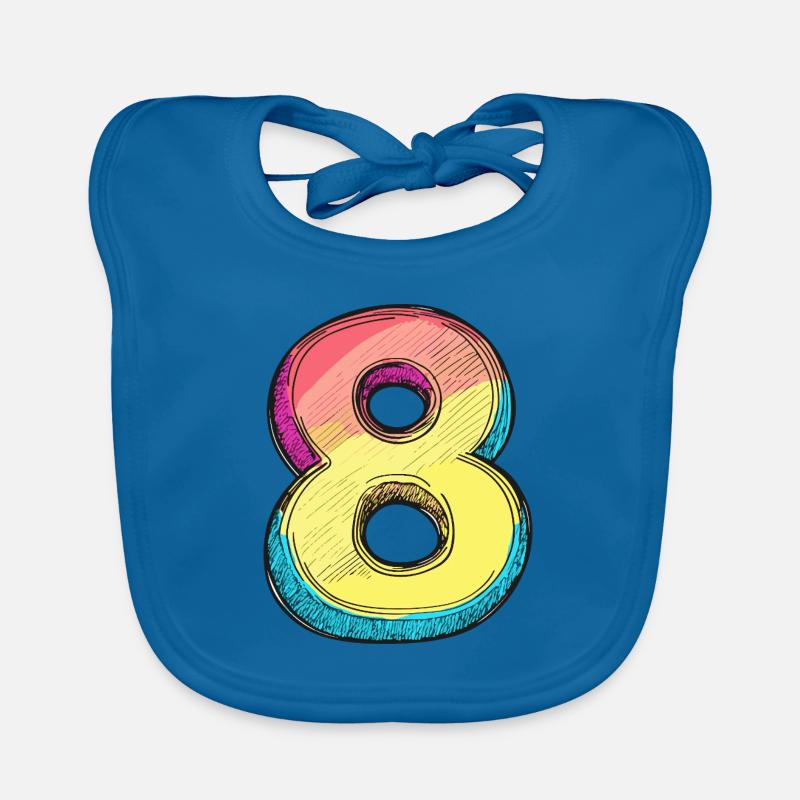 Bande dessinée à 8 chiffres Bavoir bio Bébé
