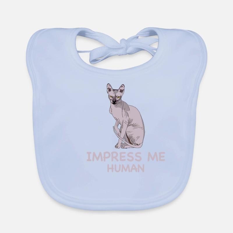 IMPRESSION le SPHYNX CAT I Chat Sphinx Sarcastique Bavoir bio Bébé