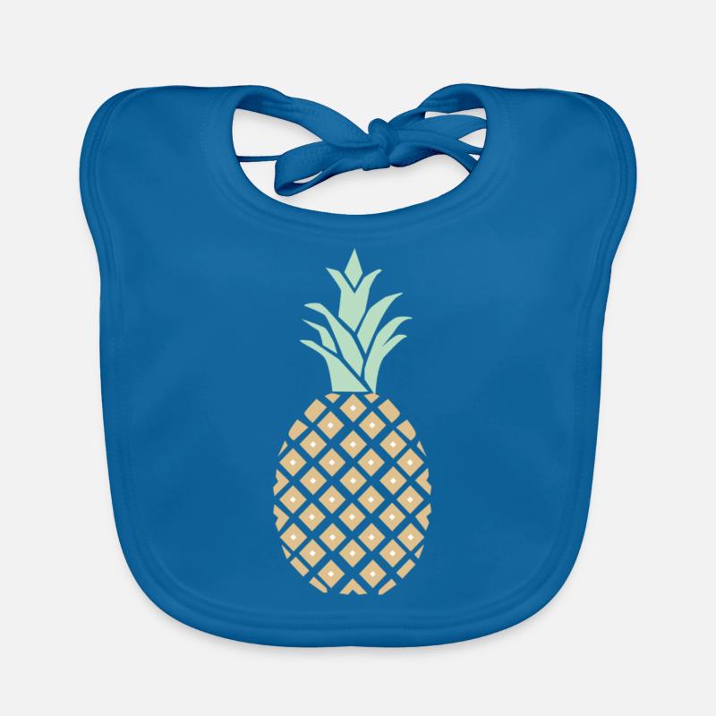 Pineapple with pattern Organic Baby Bibs