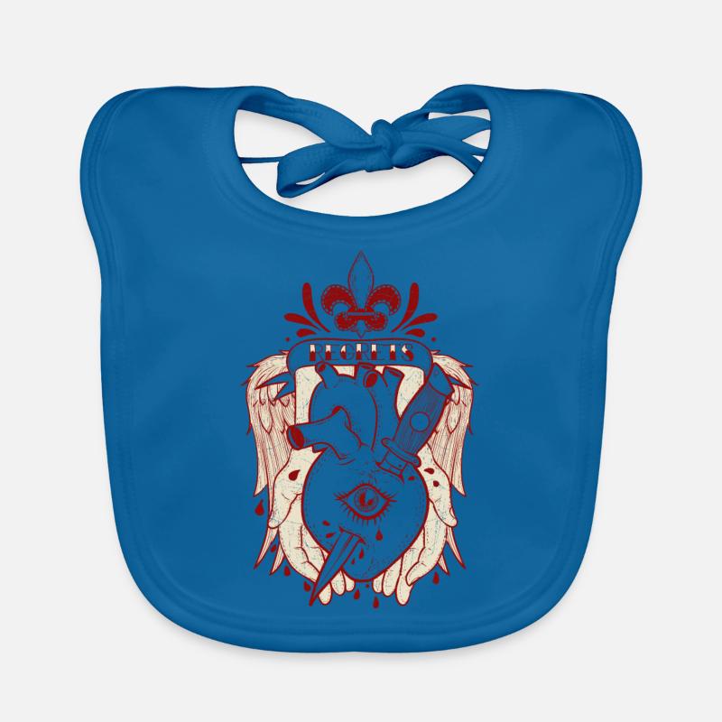 Regrets Herz fleur de lis Geschenk Geschenkidee Baby Bio-Lätzchen