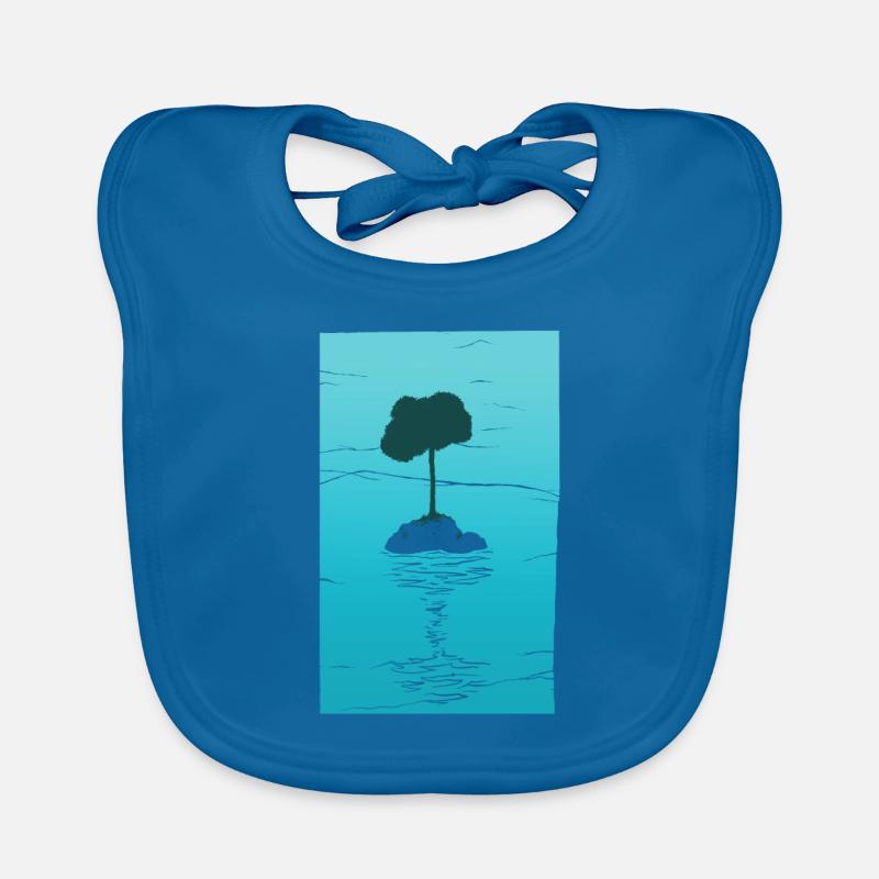 Island with tree Organic Baby Bibs