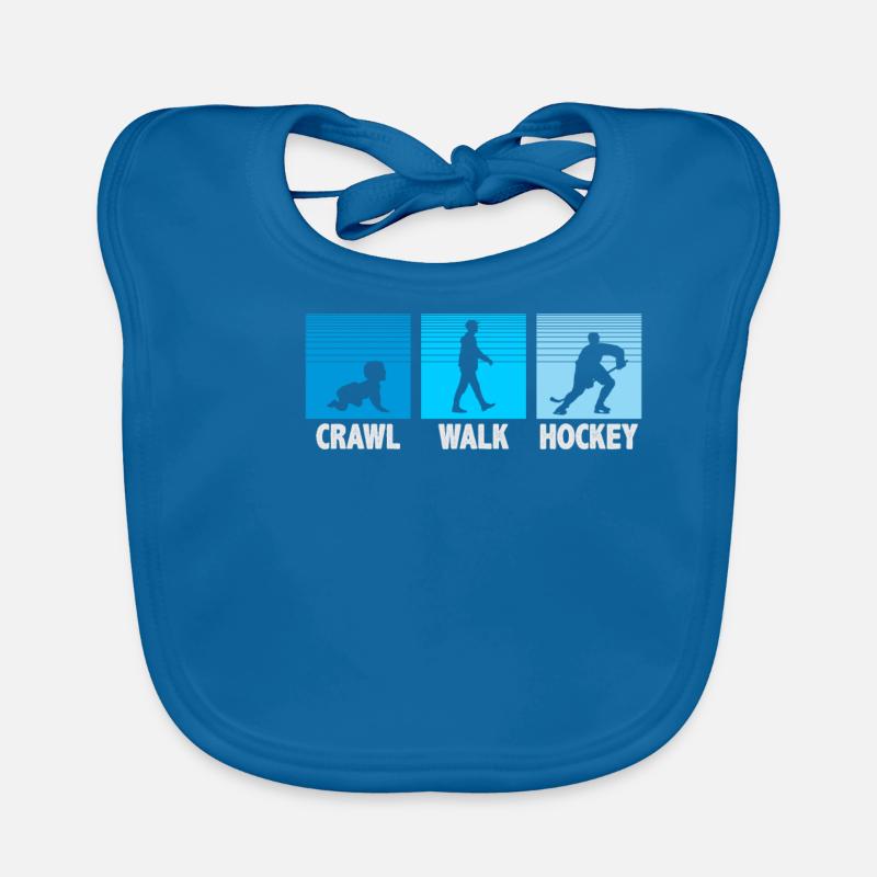 Hockey Evolution, Crawling, Running, Hockey Organic Baby Bibs