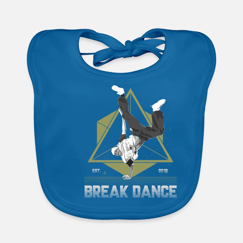 Retro breakdance cool gift Organic Baby Bibs