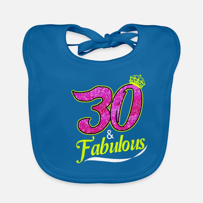 30th birthday Organic Baby Bibs