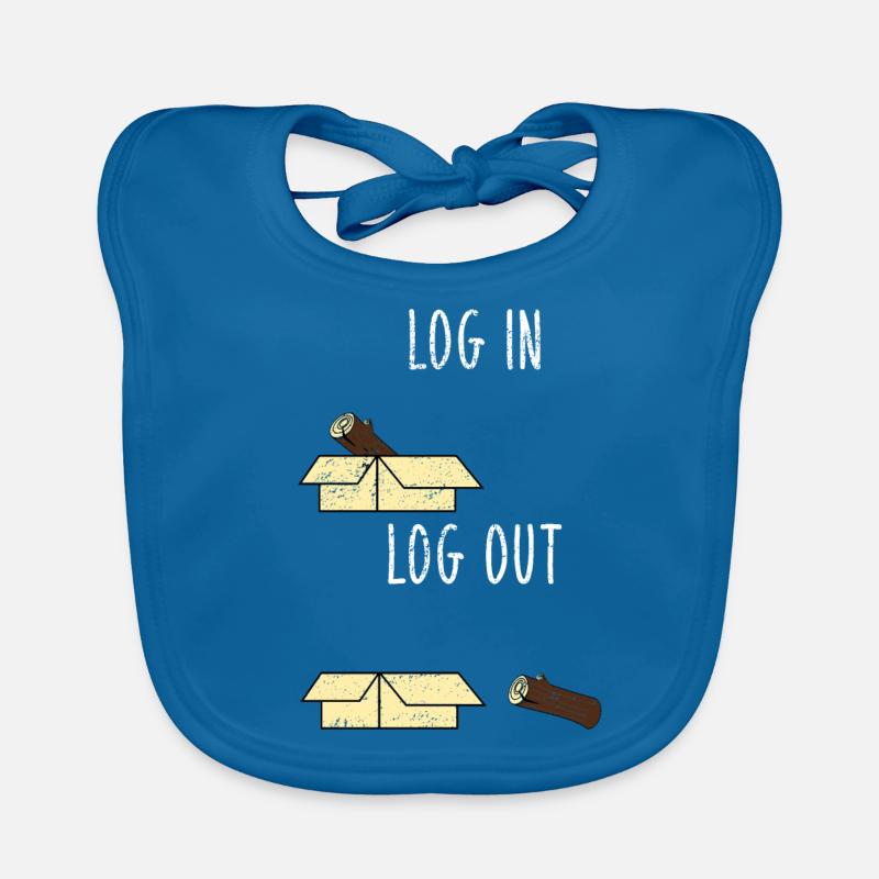 Computer Science Joke Log In Log Out Nerd Office Gift Organic Baby Bibs