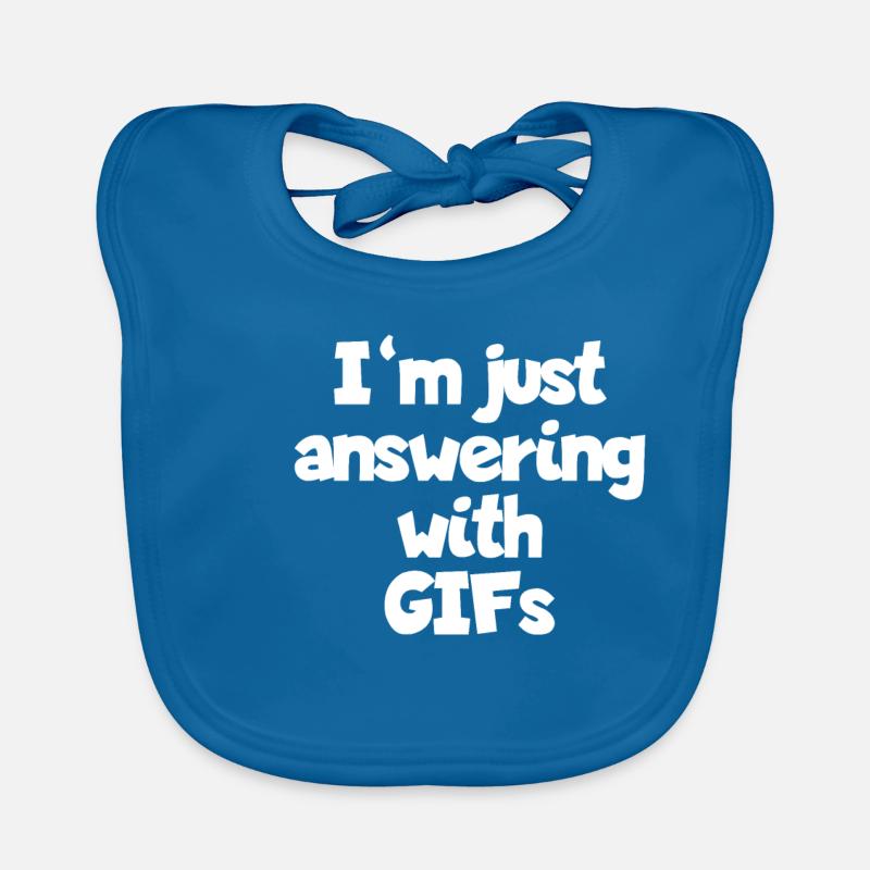 Reply Text Message GIF Chat Gift Organic Baby Bibs