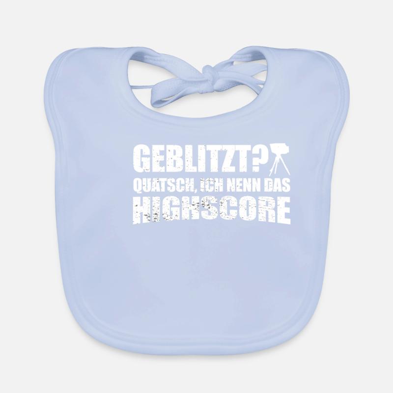 Lightning tester Flashed car radar speed Organic Baby Bibs