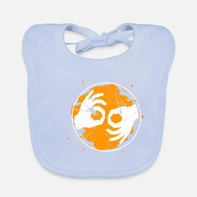 Cycle texture chat language cool gift Organic Baby Bibs