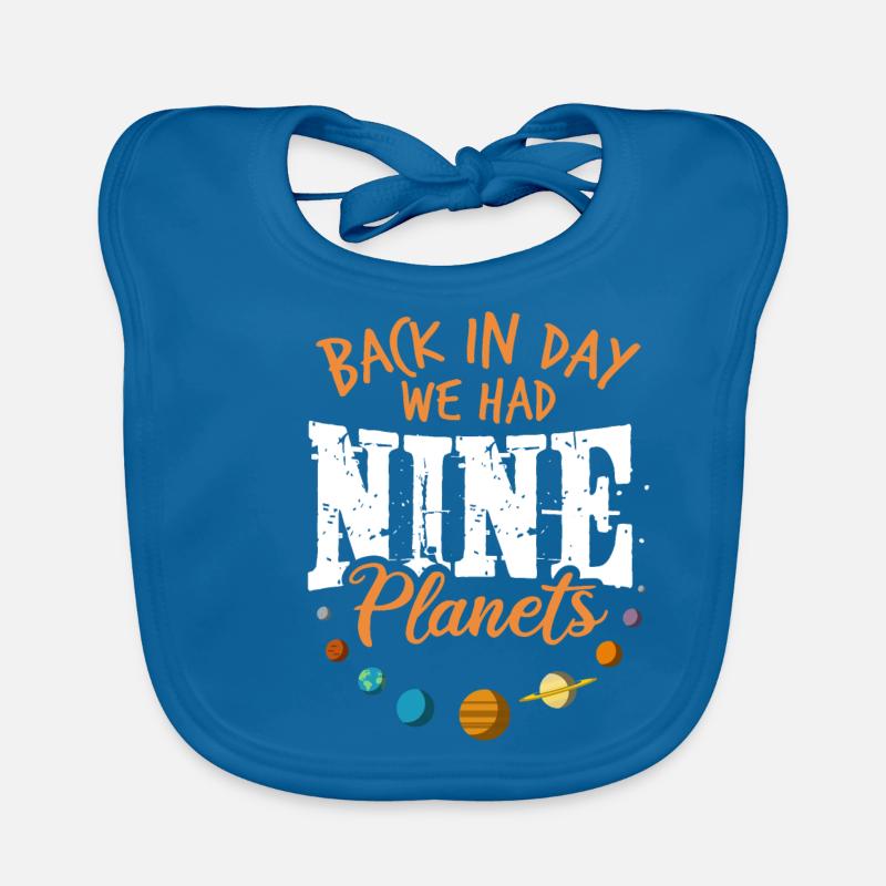9 planets - Pluto solar system dwarf planet saying Organic Baby Bibs