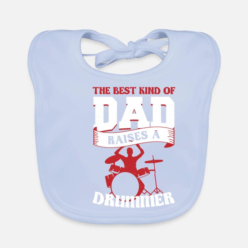 Son Dad Drummer Drummer Say Dad Organic Baby Bibs