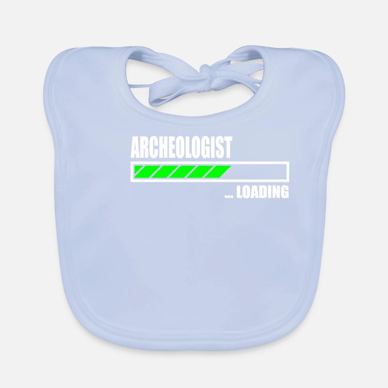 Archeologist Loading Bar Organic Baby Bibs