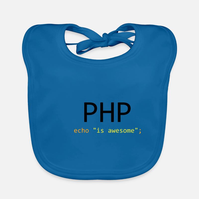 PHP is awesome Organic Baby Bibs
