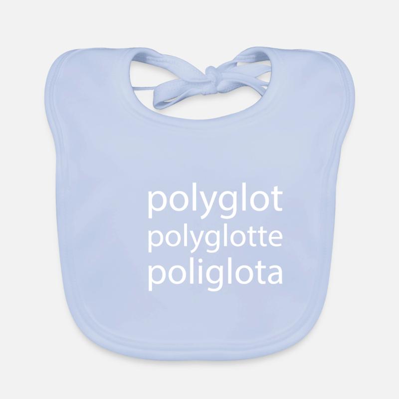 Polyglot Polyglot Polyglota Multiple Languages Organic Baby Bibs