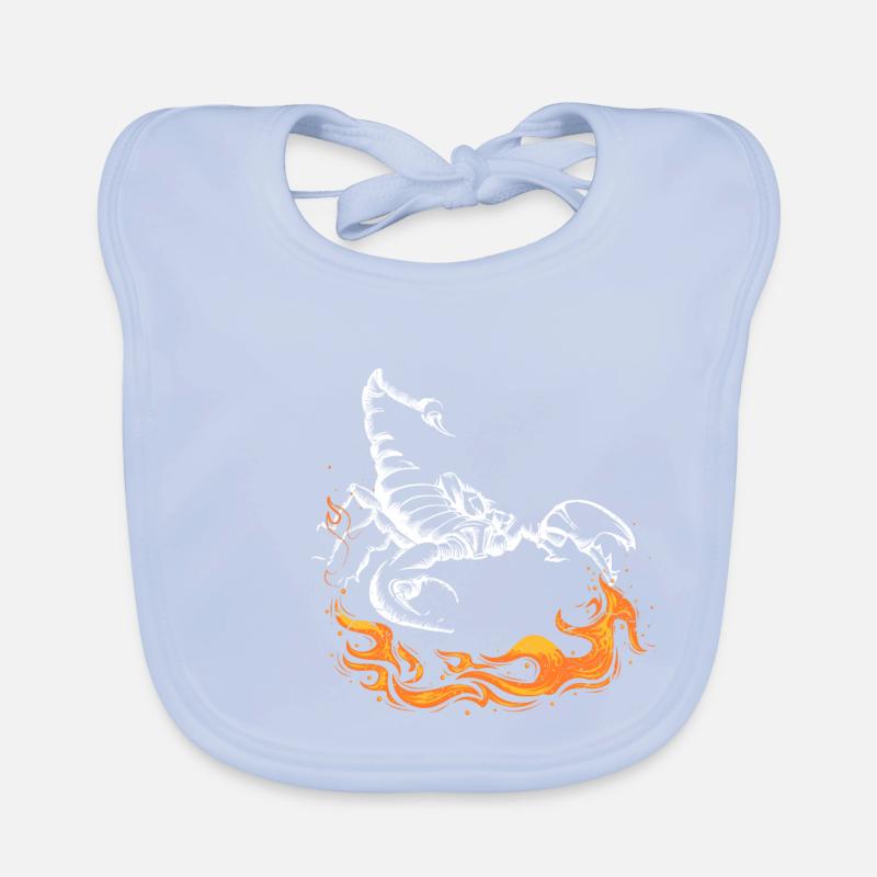 Flame wild scorpion gift Organic Baby Bibs