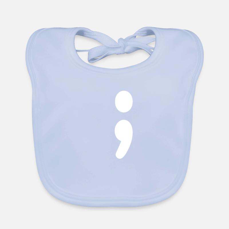 Retro Programmer Coder Semicolon Old School Organic Baby Bibs