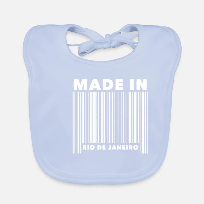 Rio de Janeiro Barcode Baby Bio-Lätzchen