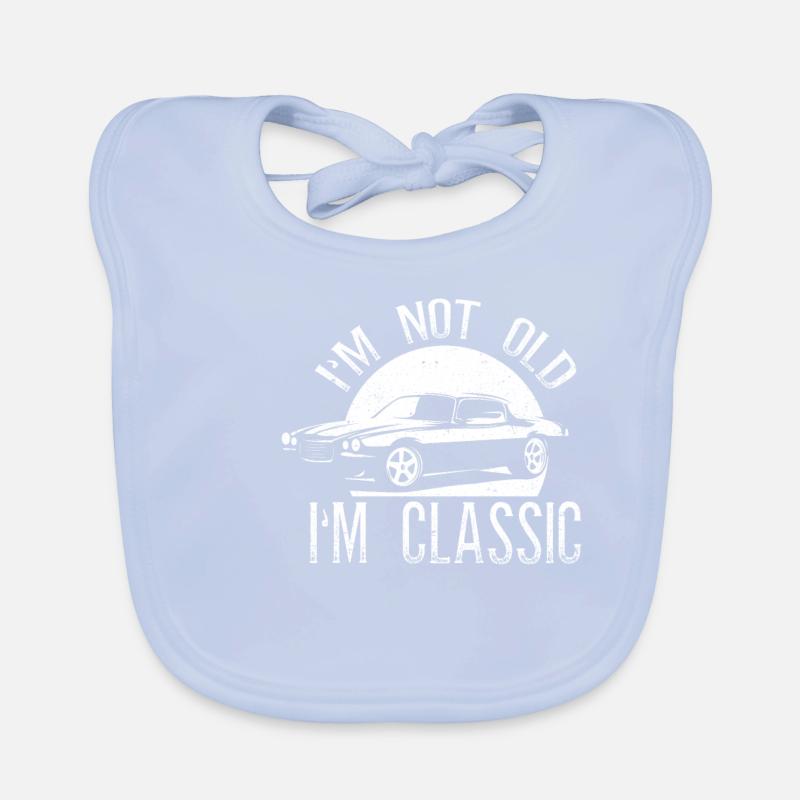 Ich bin nicht alt, ich bin Oldtimer-Sammlung Baby Bio-Lätzchen