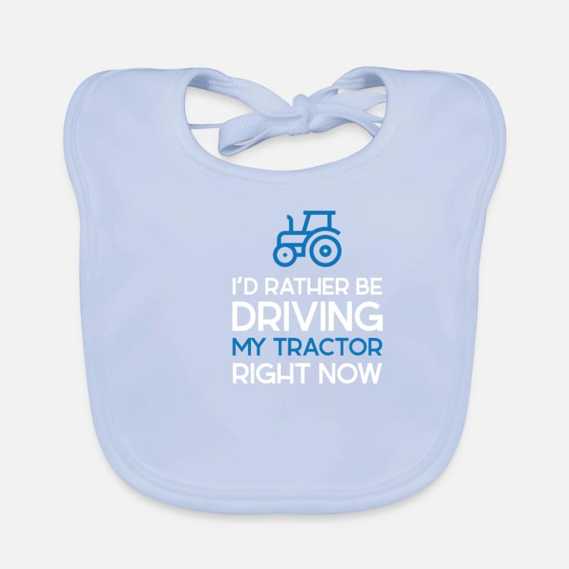 I would rather drive MY tractor to a farmer Organic Baby Bibs