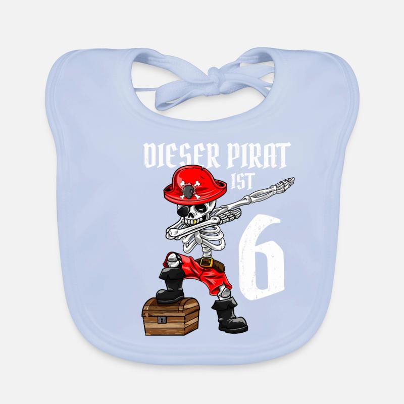 6 Jahre dabbing Pirat Junge 6. Geburtstag Geschenk Baby Bio-Lätzchen