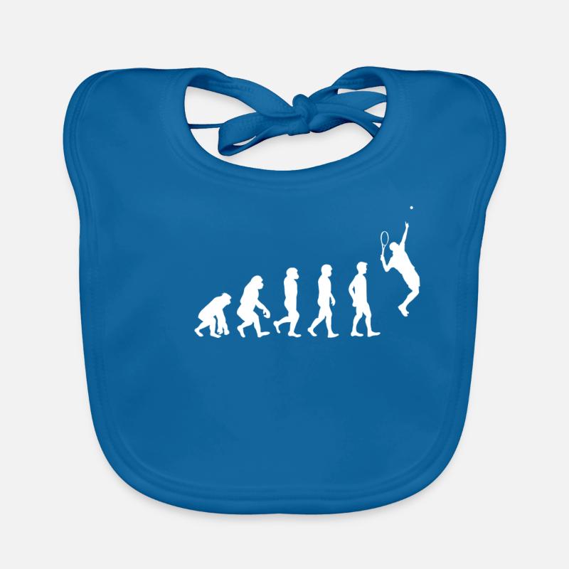 TENNIS Evolution - Baby Bio-Lätzchen - Pfauenblau