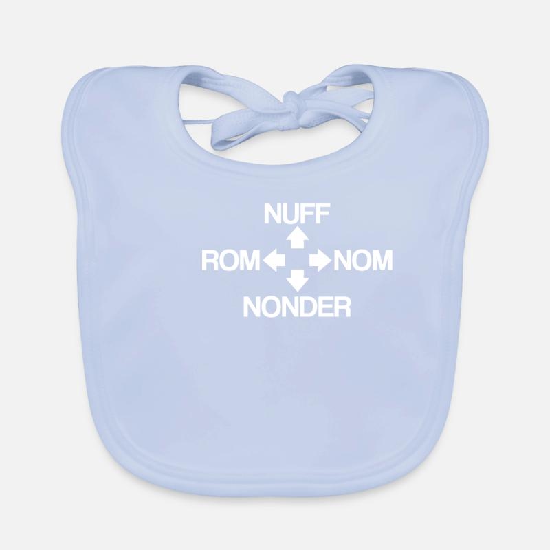 Front Back Left Right | Swabian dialect Organic Baby Bibs
