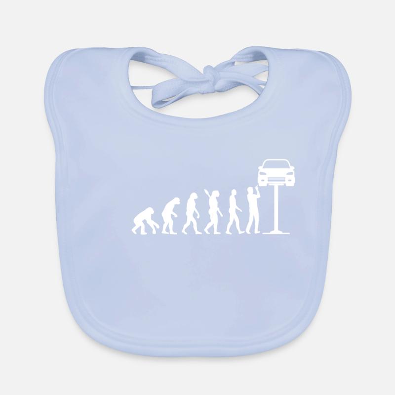 Mechaniker Evolution Auto Schrauber Geschenk Baby Bio-Lätzchen