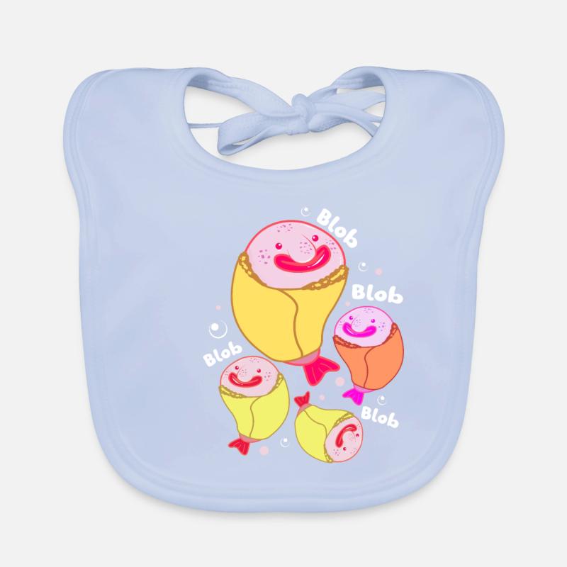 Blobfisch Tiefsee Grumpy Introvertiert Geschenk Baby Bio-Lätzchen