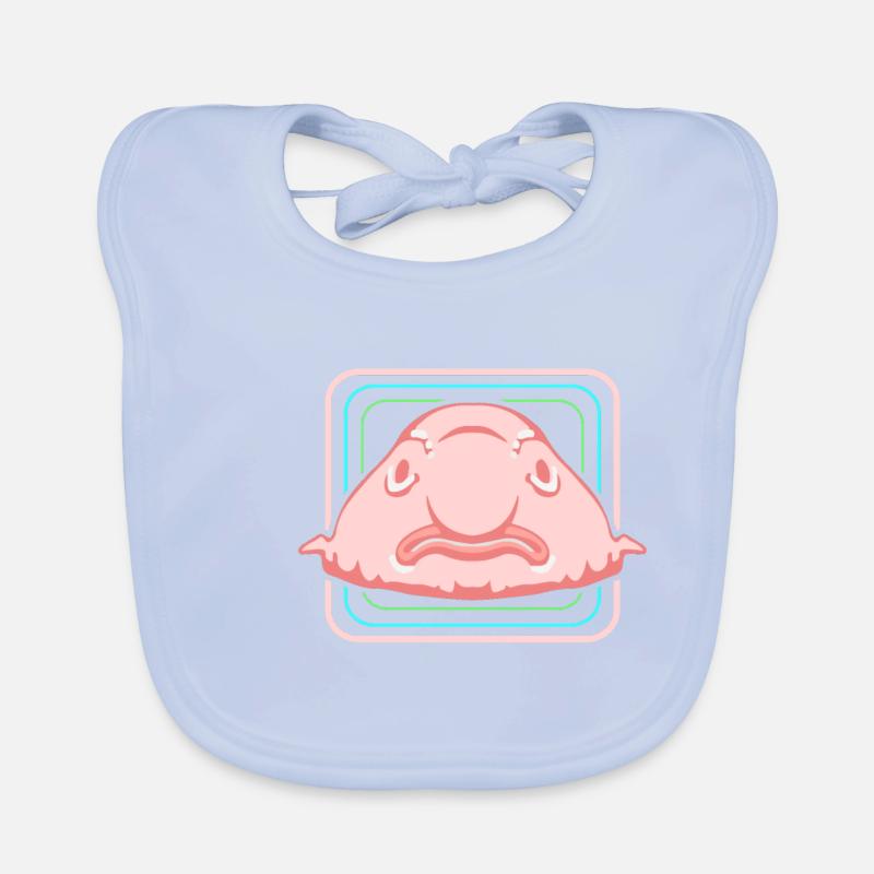 Blobfish Deep Sea Grumpy Cadeau introverti Bavoir bio Bébé