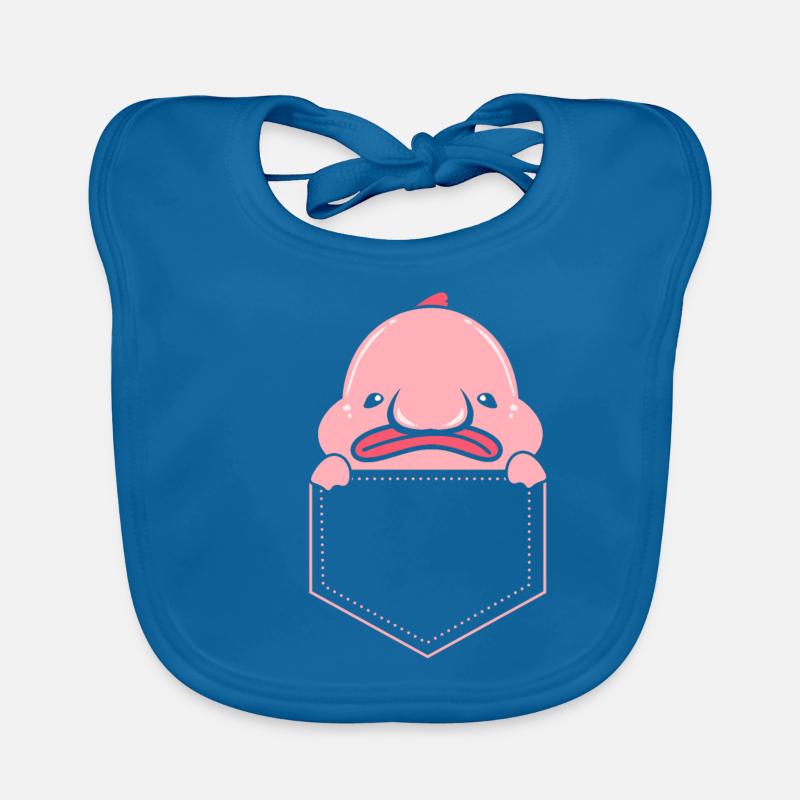 Blobfisch Tiefsee Grumpy Introvertiert Geschenk Baby Bio-Lätzchen