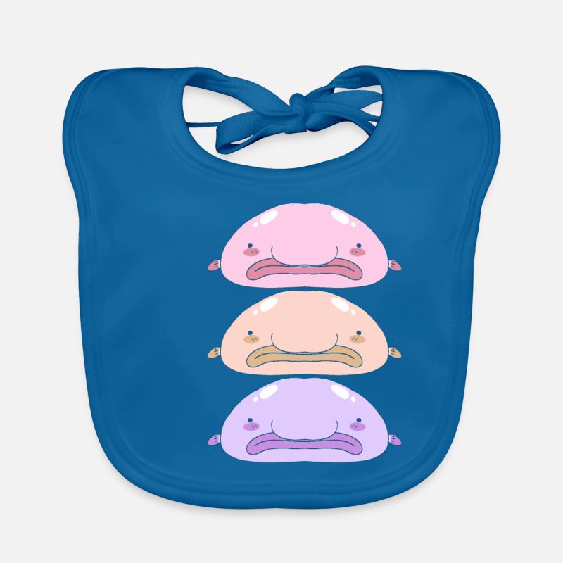 Blobfisch Tiefsee Grumpy Introvertiert Geschenk Baby Bio-Lätzchen