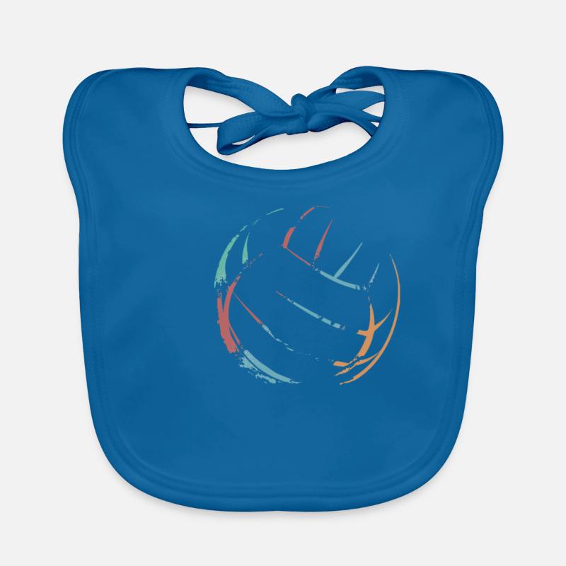 Retro Volleyball Baby Bio-Lätzchen