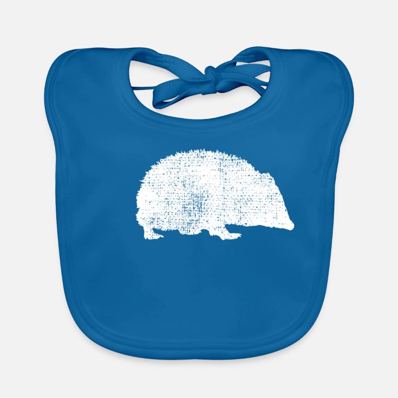Igel Igel Igel - Baby Bio-Lätzchen - Pfauenblau