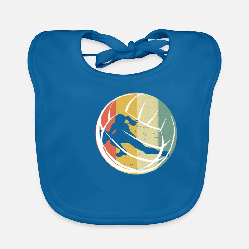 Retro Volleyball Baby Bio-Lätzchen