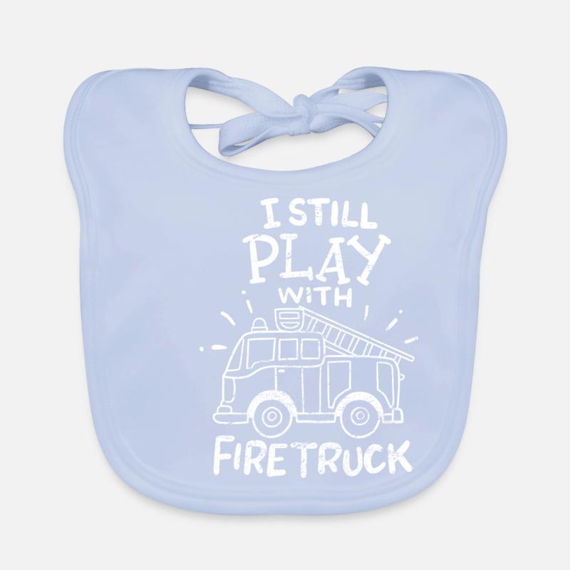 Fire Engine Organic Baby Bibs