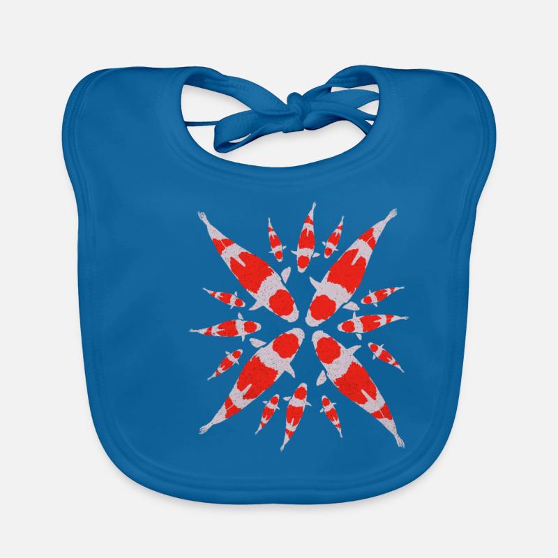 Koi - Baby Bio-Lätzchen - Pfauenblau