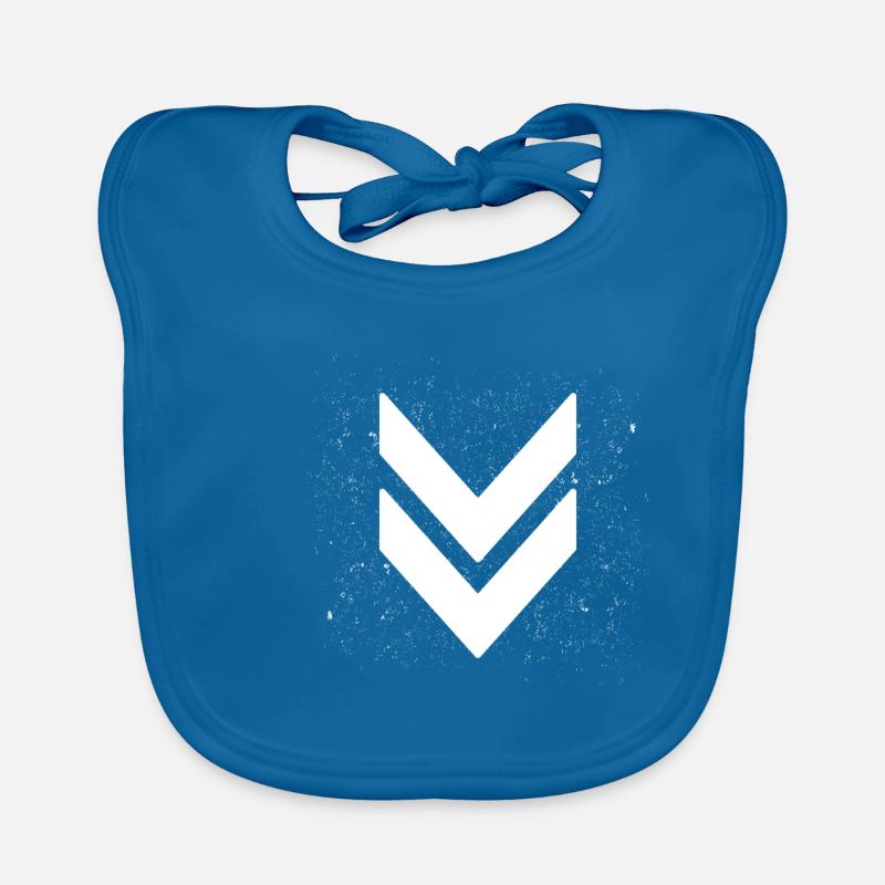 Icône texturée flèche blanche cadeau Bavoir bio Bébé
